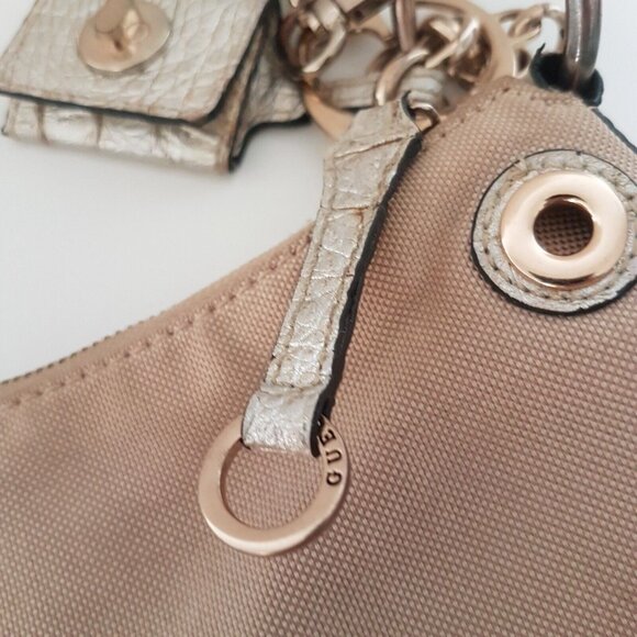 Y2K Vintage GUESS USA Purse Bag Washed Jeans Canvas Faux Leather Strap Logo RARE - Picture 11 of 16